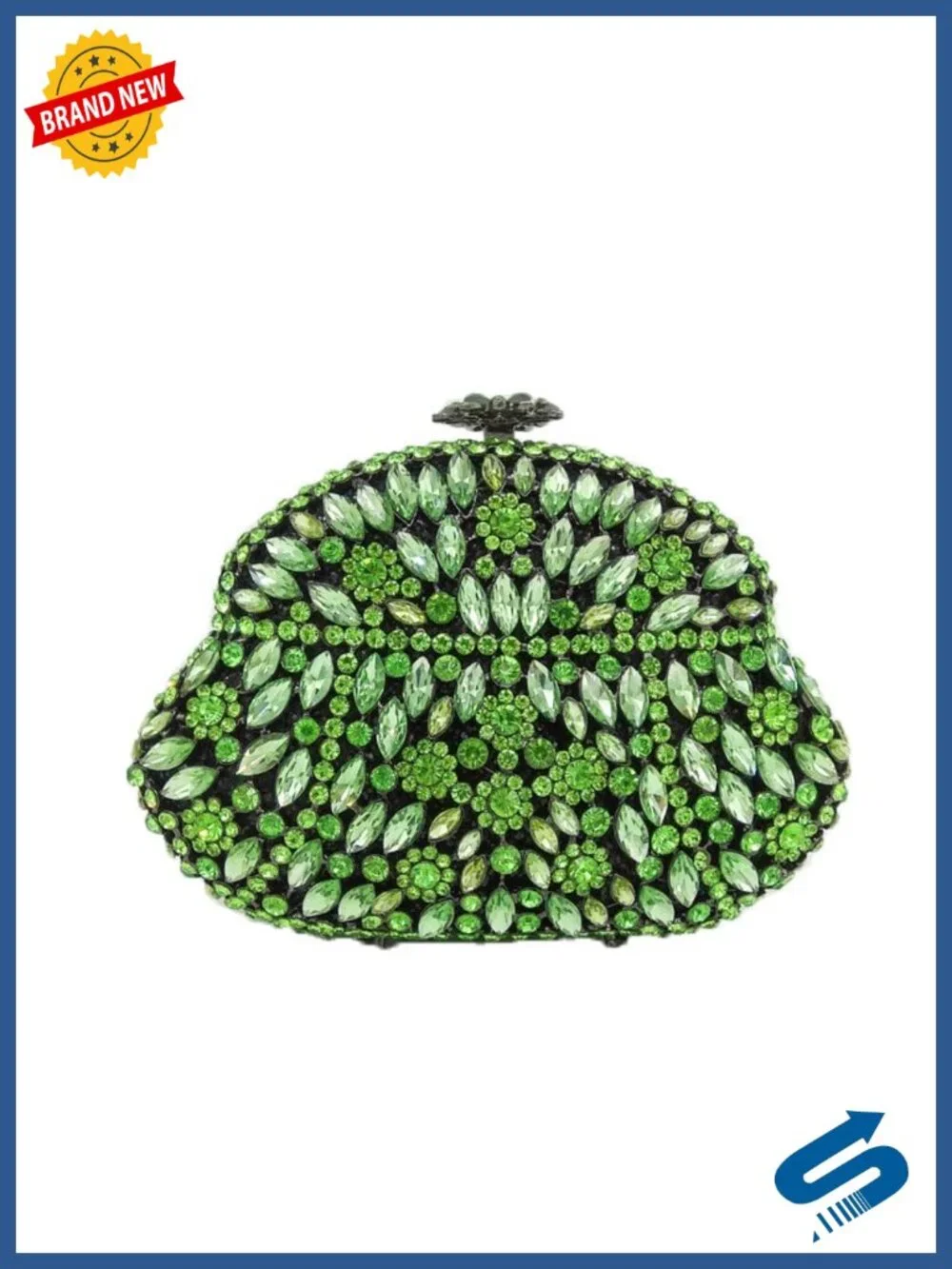Mini Rhinestone Clutch Purse with Crystal Evening Handbag for Women